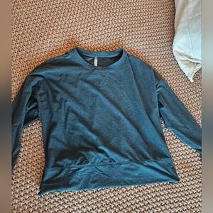 Fabletics Green Cloud Jersey Boxy Long-Sleeve Top Large